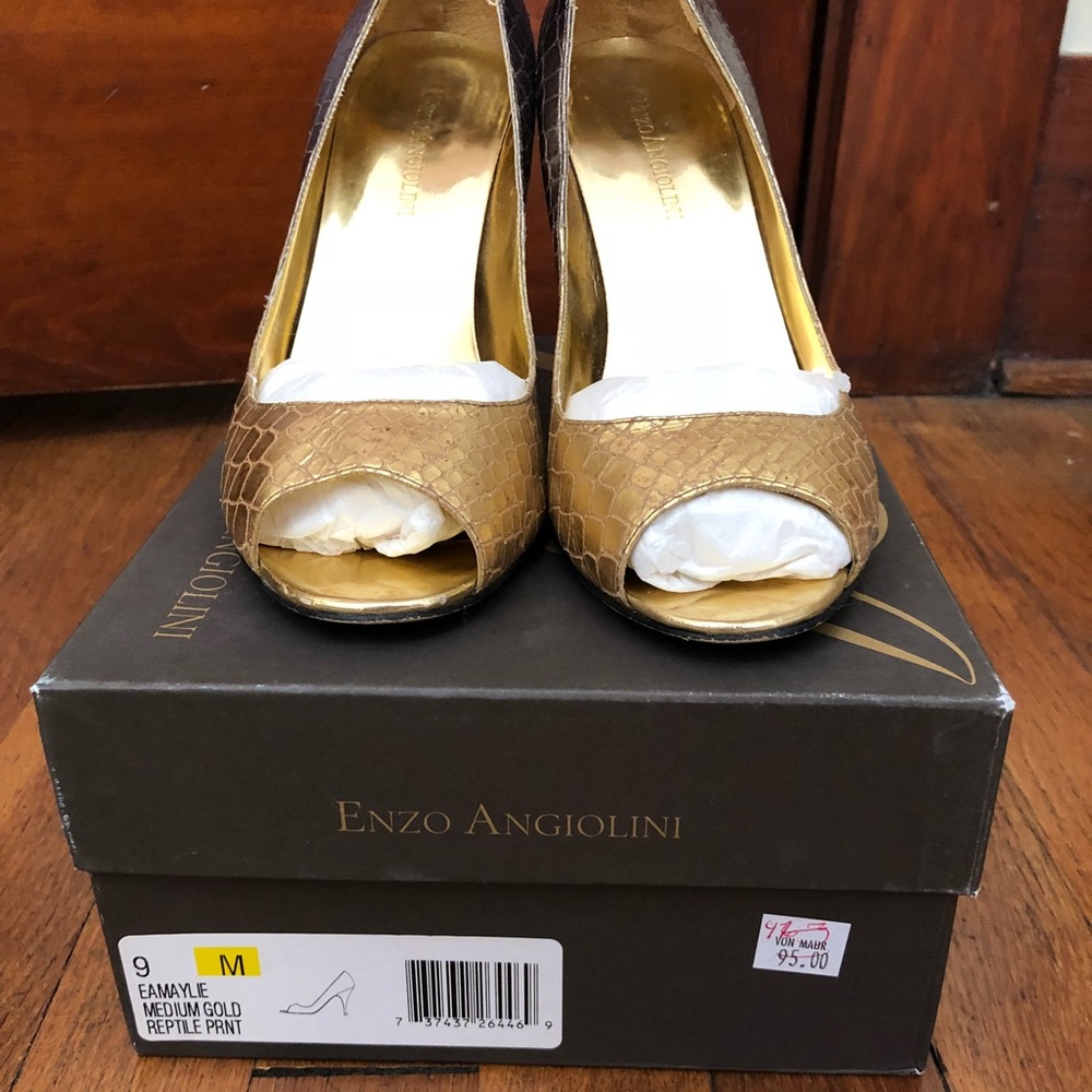 Gold python printed heels - Picture 5 of 5